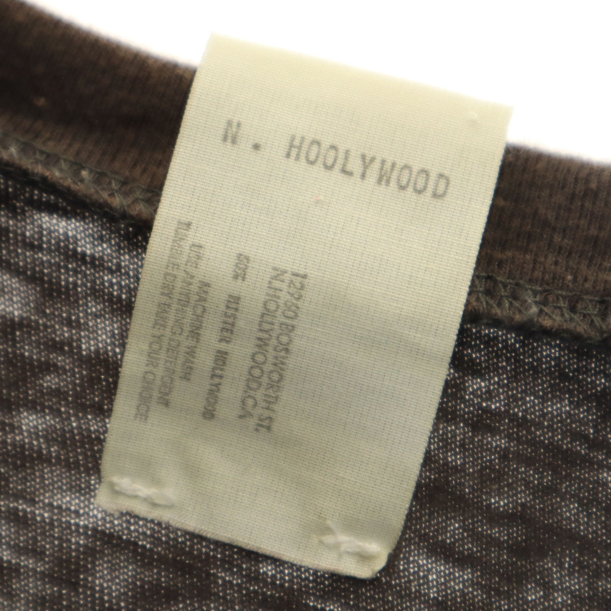 N.HOOLYWOOD エヌハリウッド 日本製 バックバイティング 半袖 Tシャツ S ブラウン ミスターハリウッド メンズ