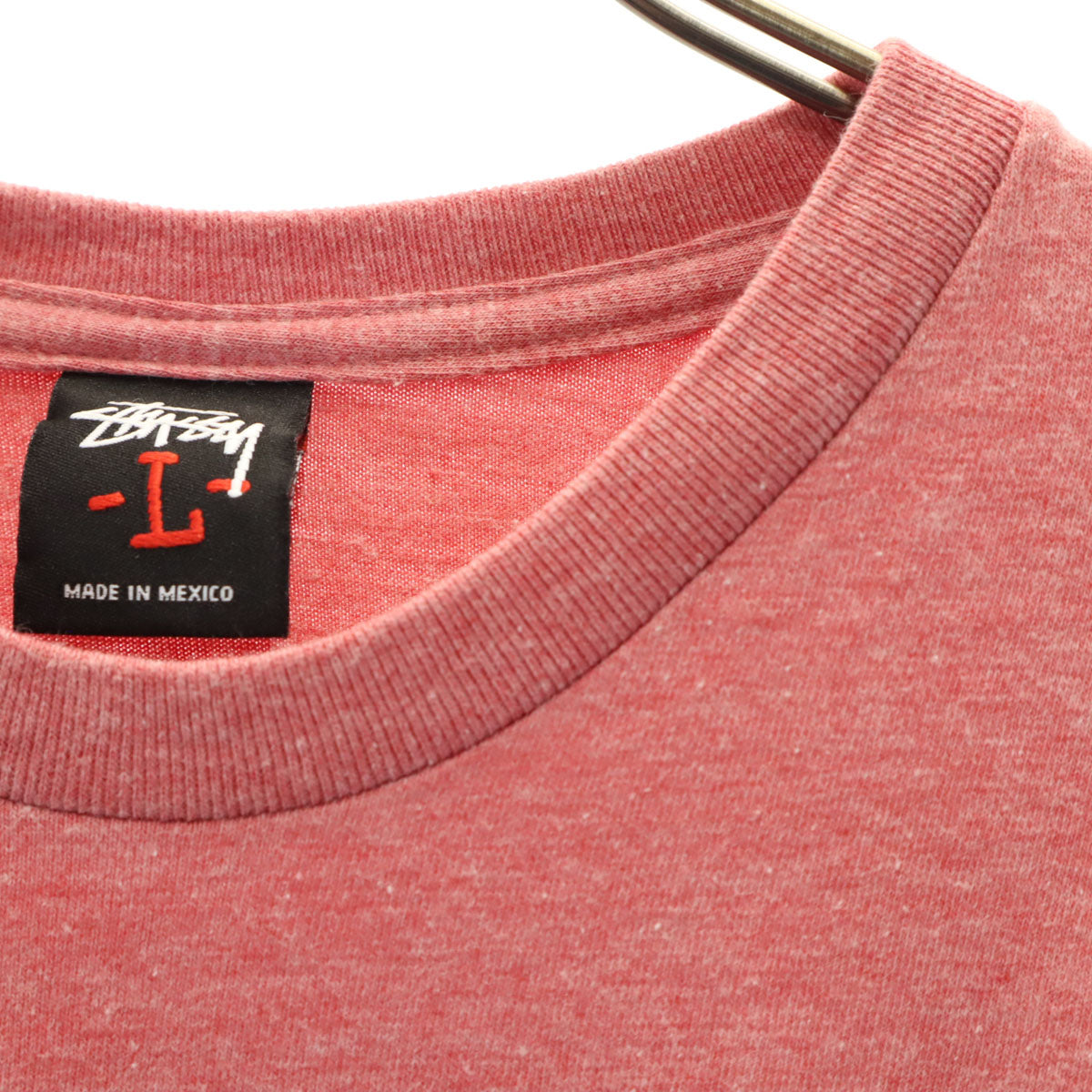 STUSSY ステューシー フォトプリント 半袖 Tシャツ L レッド系 メンズ