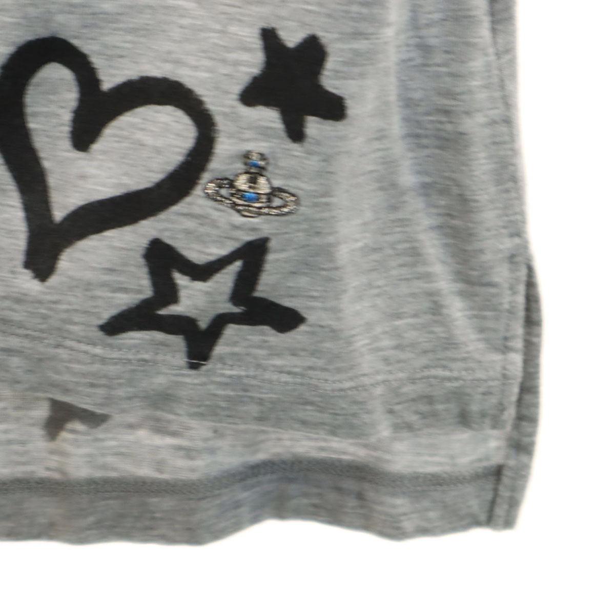 Vivienne WestwoodMAN ヴィヴィアンウエストウッドマン 日本製 落書き柄 半袖 Tシャツ 48 グレー メンズ