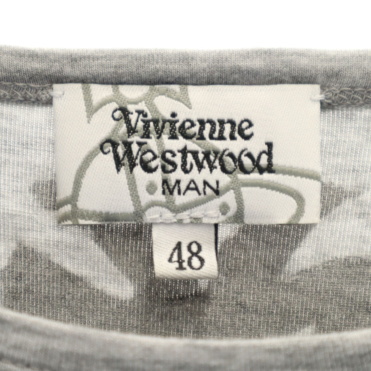 Vivienne WestwoodMAN ヴィヴィアンウエストウッドマン 日本製 落書き柄 半袖 Tシャツ 48 グレー メンズ