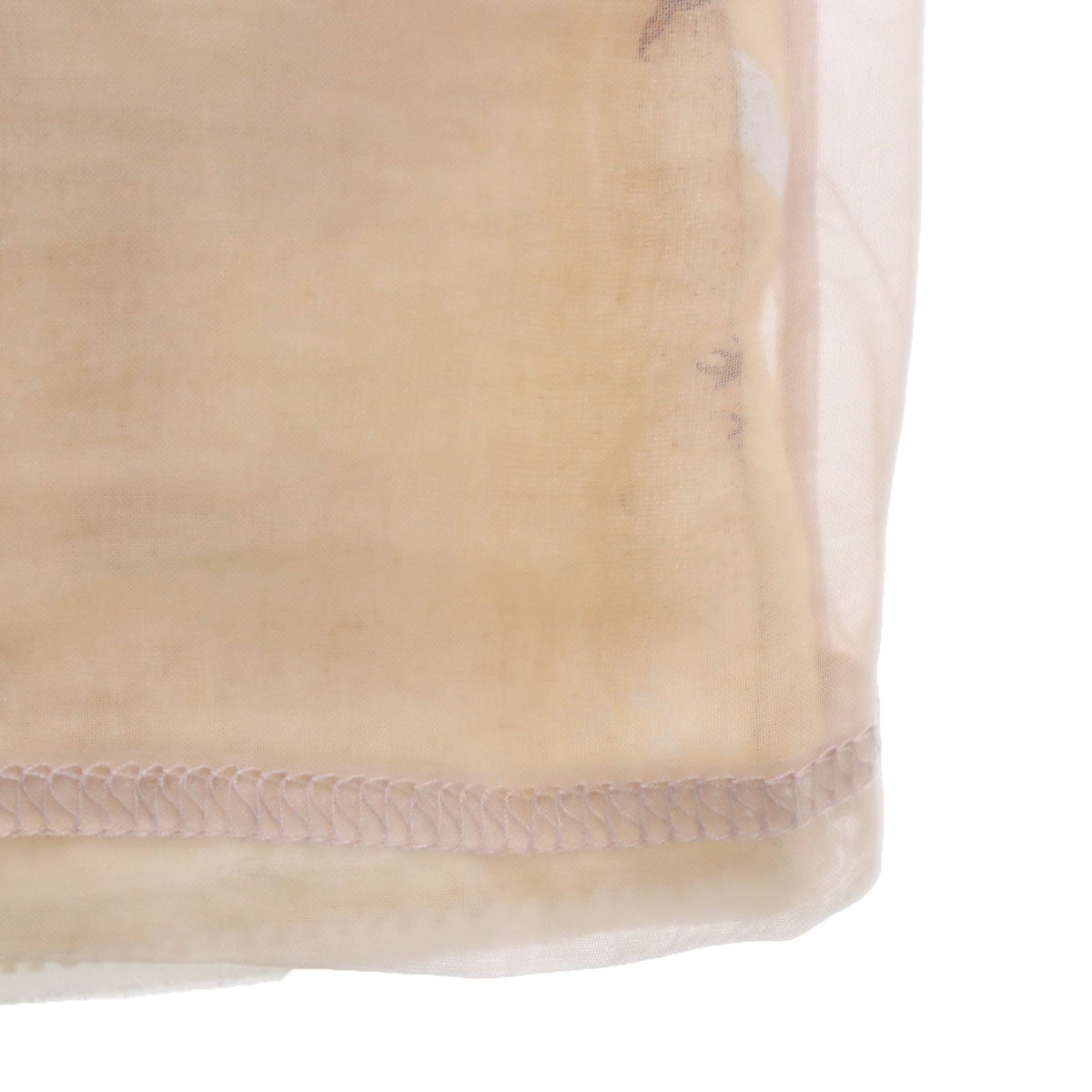 LOUIS VUITTON ルイヴィトン イタリア製 花柄 ノースリーブ シアー カットソー 36 ベージュ系 レディース