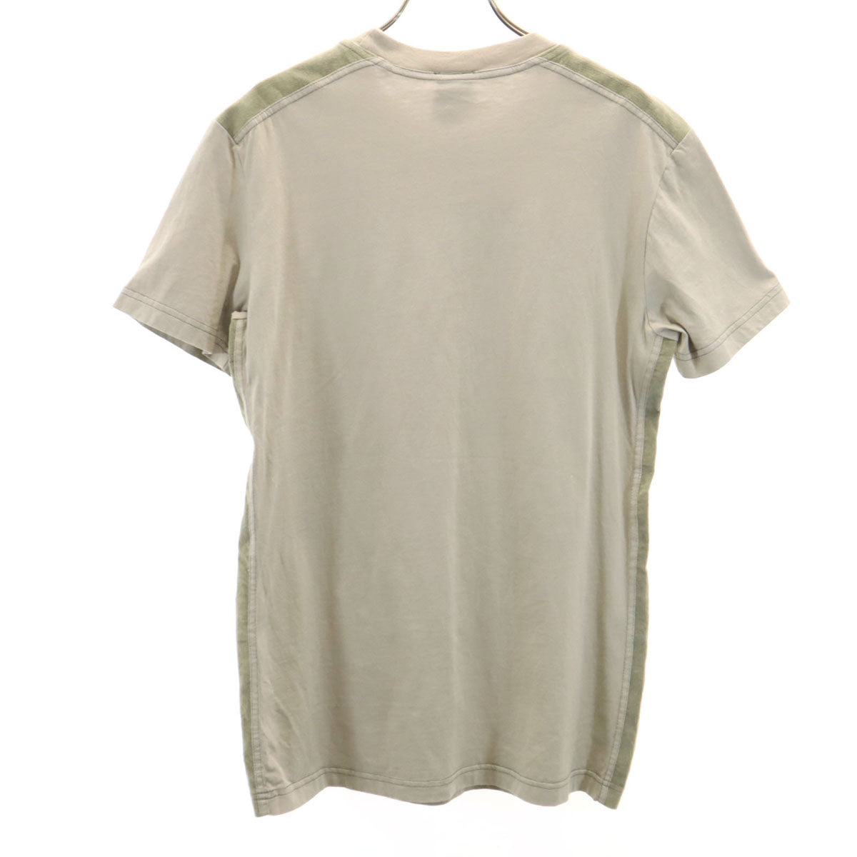 D&G DOLCE&GABBANA ディーアンドジードルチェアンドガッバーナ イタリア製 半袖 コーデュロイ切替 Tシャツ L グレージュ系 メンズ