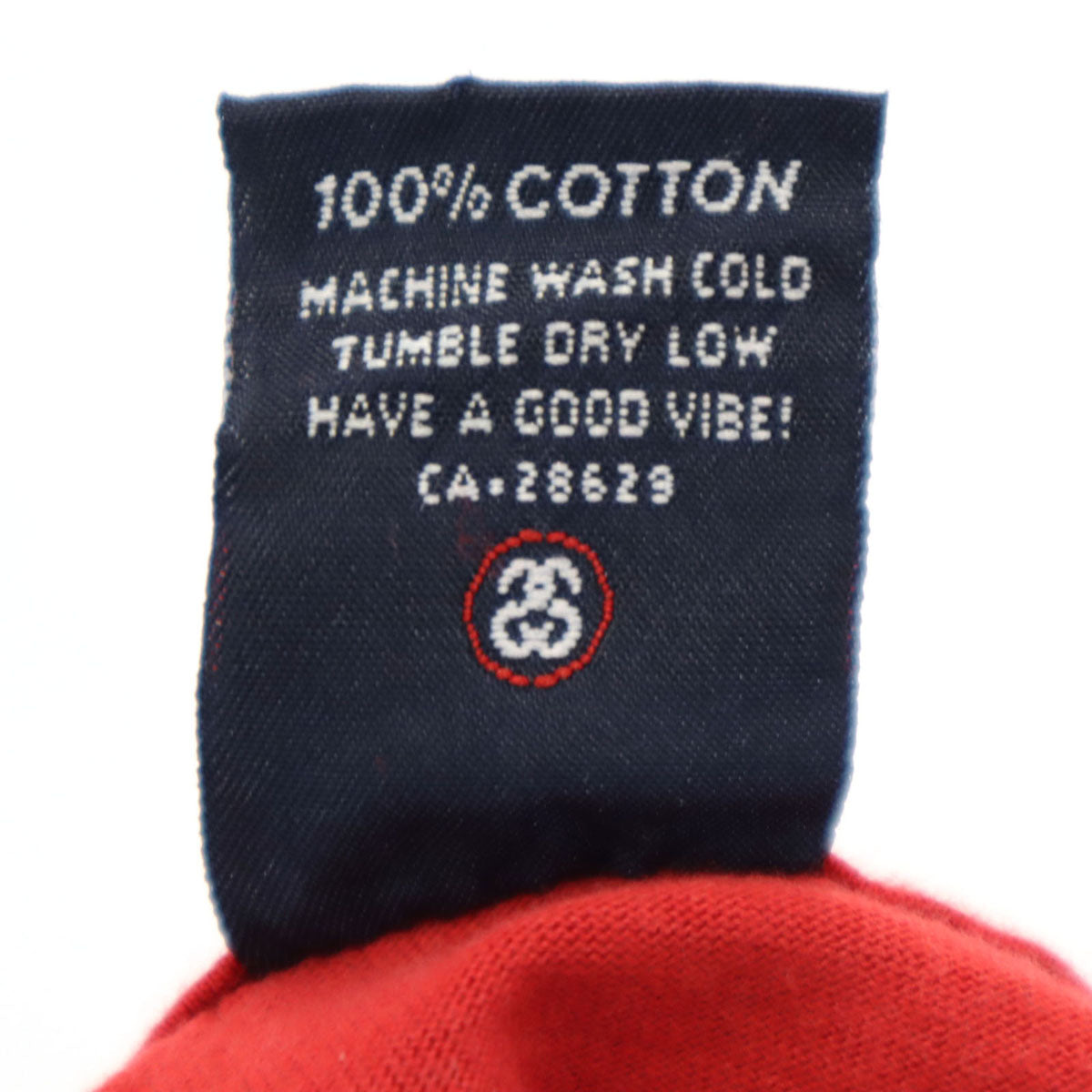 STUSSY ステューシー 90s USA製 オールド バックプリント スニーカー 半袖 Tシャツ M レッド オールドスクール メンズ