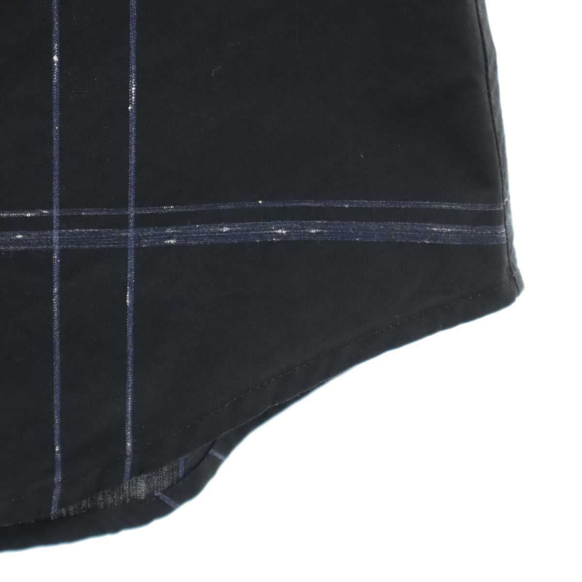 Vivienne WestwoodMAN ヴィヴィアンウエストウッドマン 日本製 チェック柄 半袖 ネクタイ シャツ 48 ブラック メンズ