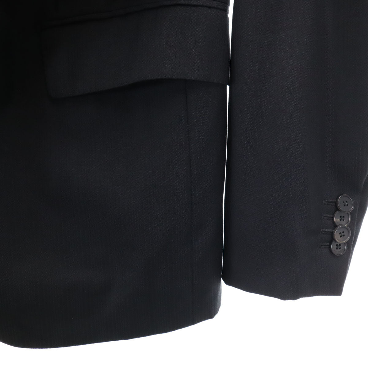 LOUIS VUITTON ルイヴィトン イタリア製 ストライプ パンツスーツ 上下 セットアップ 48 ブラック系 メンズ