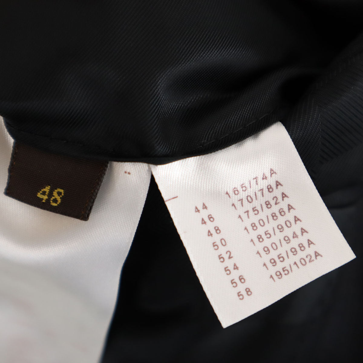 LOUIS VUITTON ルイヴィトン イタリア製 ストライプ パンツスーツ 上下 セットアップ 48 ブラック系 メンズ