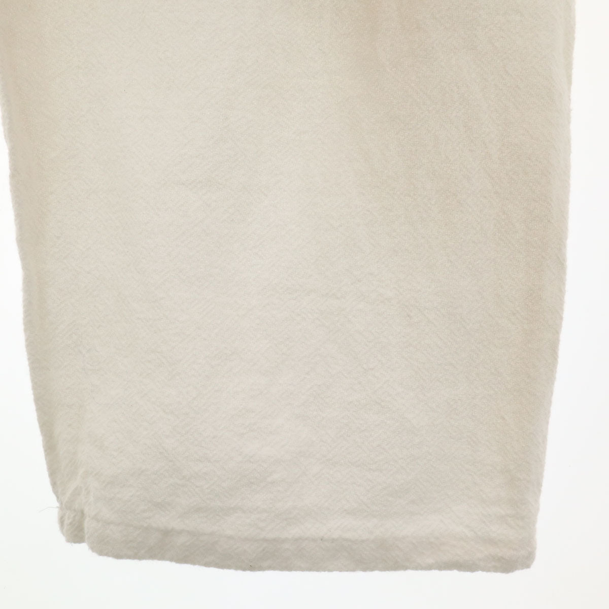 Euro Military ユーロミリタリー 長袖 チャイナ風 シャツ 上下 セットアップ 48 ホワイト系 メンズ