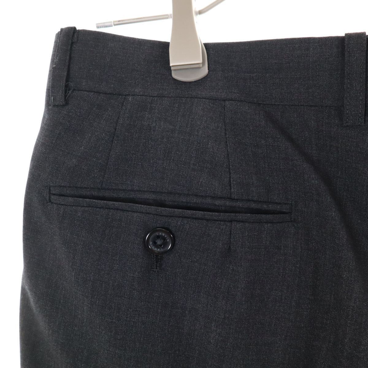 LANVIN ランバン 80s 90s オールド パンツスーツ 上下 セットアップ 48 チャコールグレー メンズ