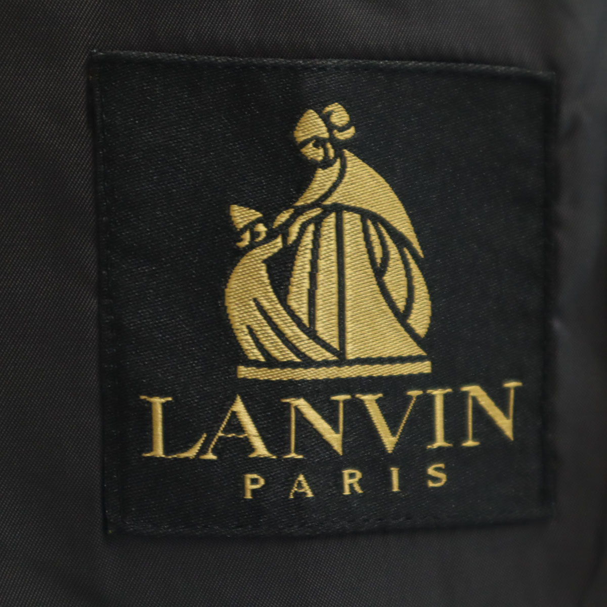 LANVIN ランバン 80s 90s オールド パンツスーツ 上下 セットアップ 48 チャコールグレー メンズ