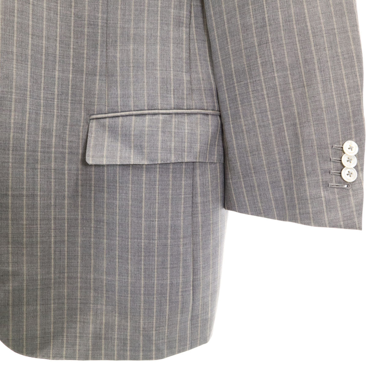 Ermenegildo Zegna エルメネジルドゼニア SUMMER TROFEO ストライプ パンツスーツ 上下 セットアップ 50C グレー系 メンズ