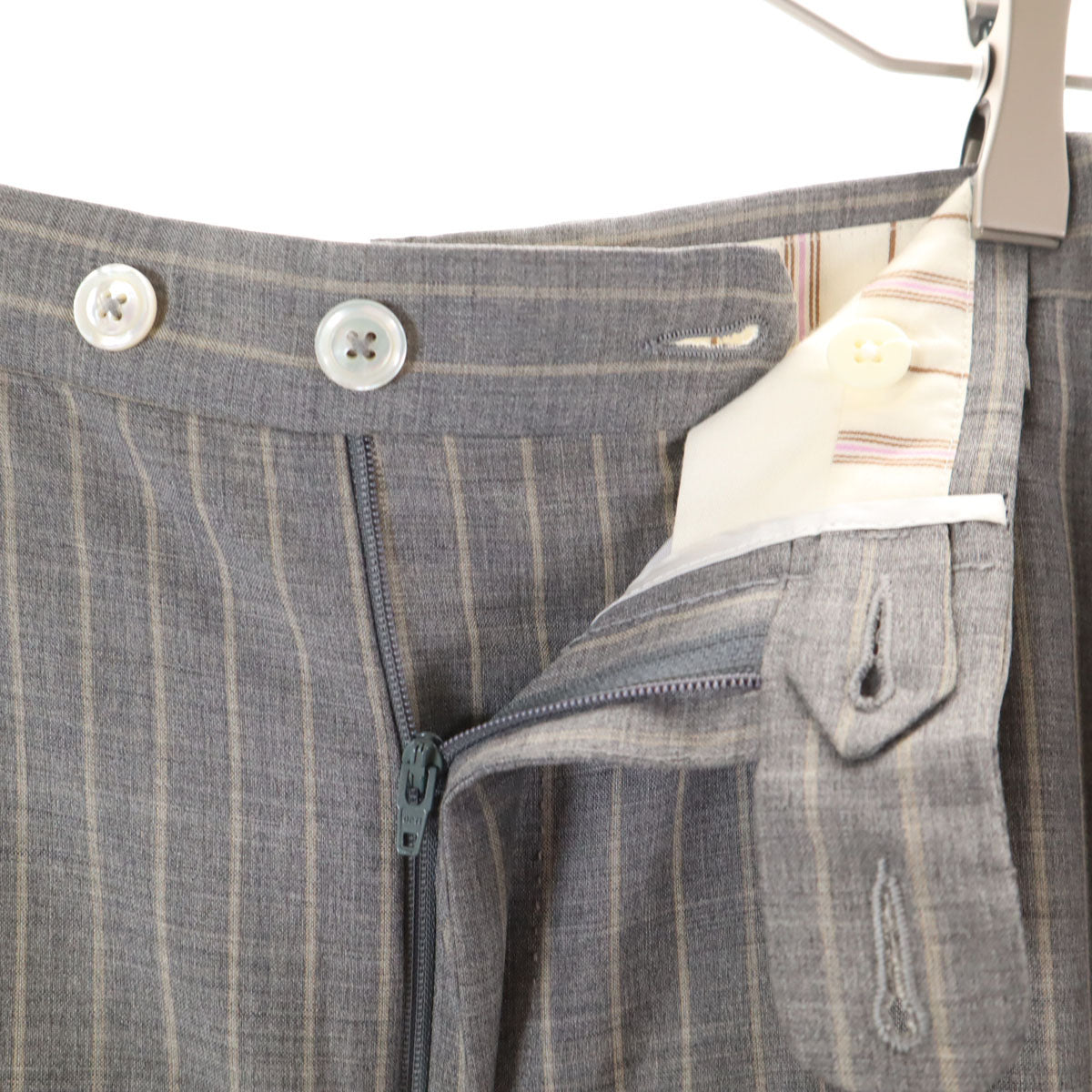 Ermenegildo Zegna エルメネジルドゼニア SUMMER TROFEO ストライプ パンツスーツ 上下 セットアップ 50C グレー系 メンズ