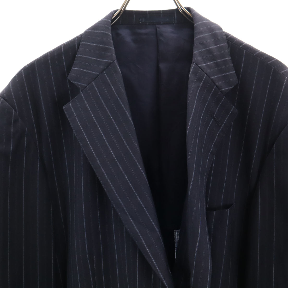 Paul Smith LONDON ポールスミスロンドン 日本製 ストライプ パンツスーツ 上下 セットアップ ネイビー系 メンズ