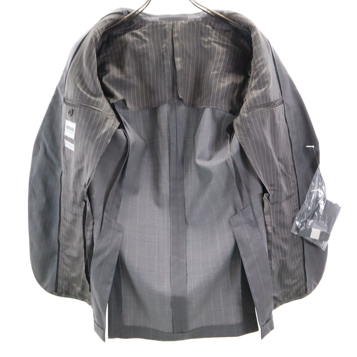 ARMANI COLLEZIONI アルマーニ コレツィオーニ ストライプ パンツスーツ 上下 セットアップ 44 グレー系 メンズ