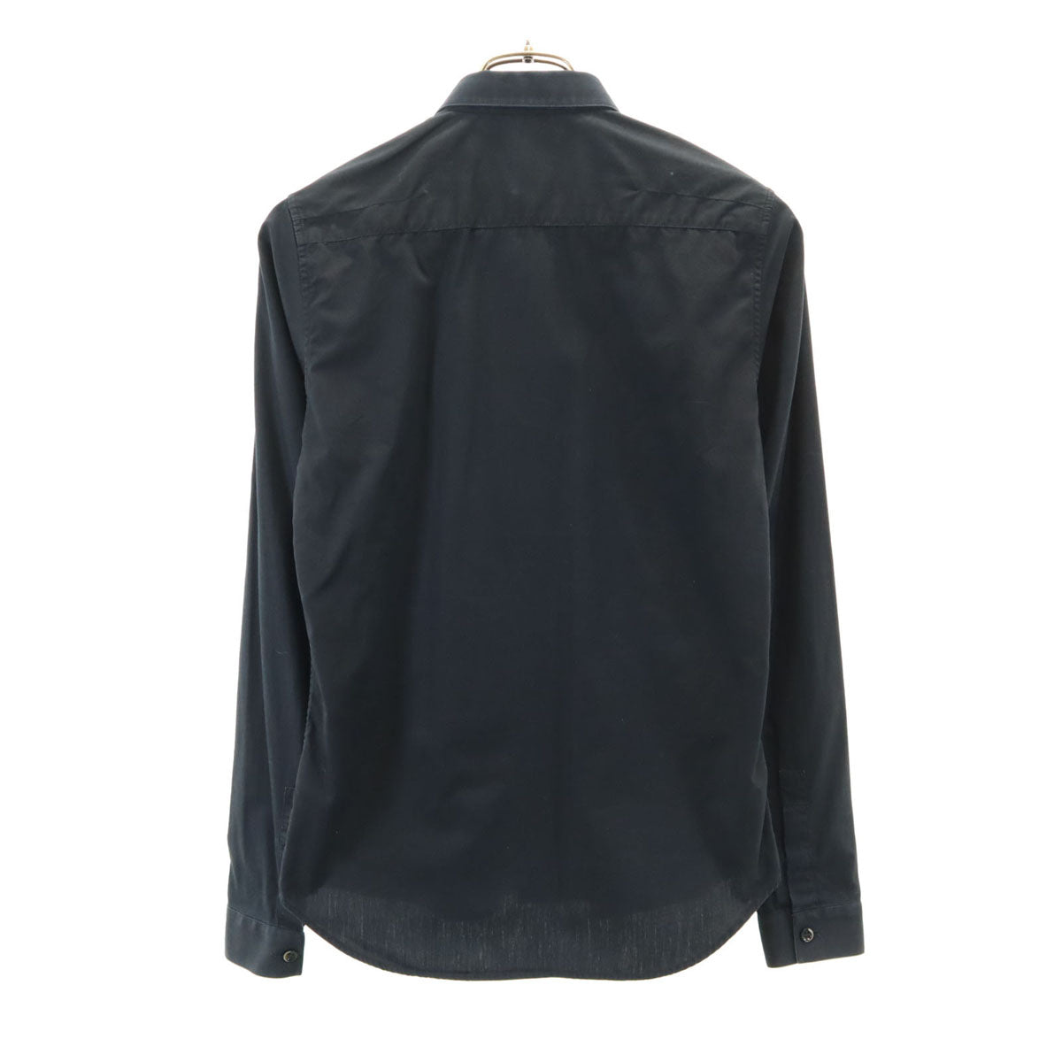 Dior ディオール イタリア製 長袖 比翼 シャツ 36 ブラック レディース