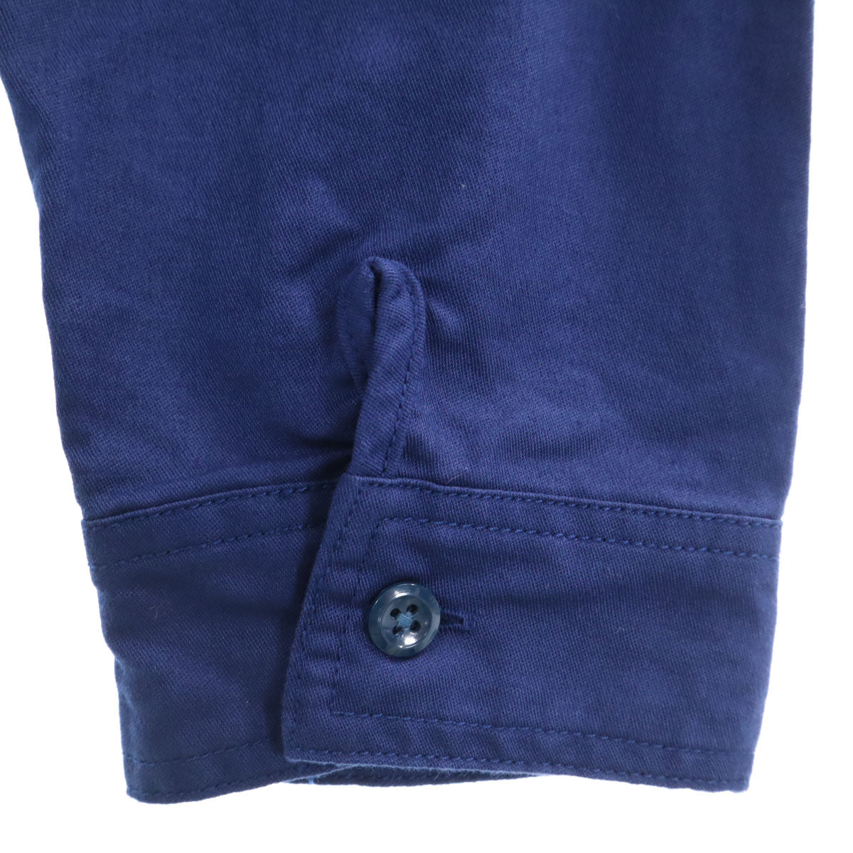 未使用 remilla レミーラ 日本製 リネンブレンド 長袖 ハント シャツ L 青紺 メンズ