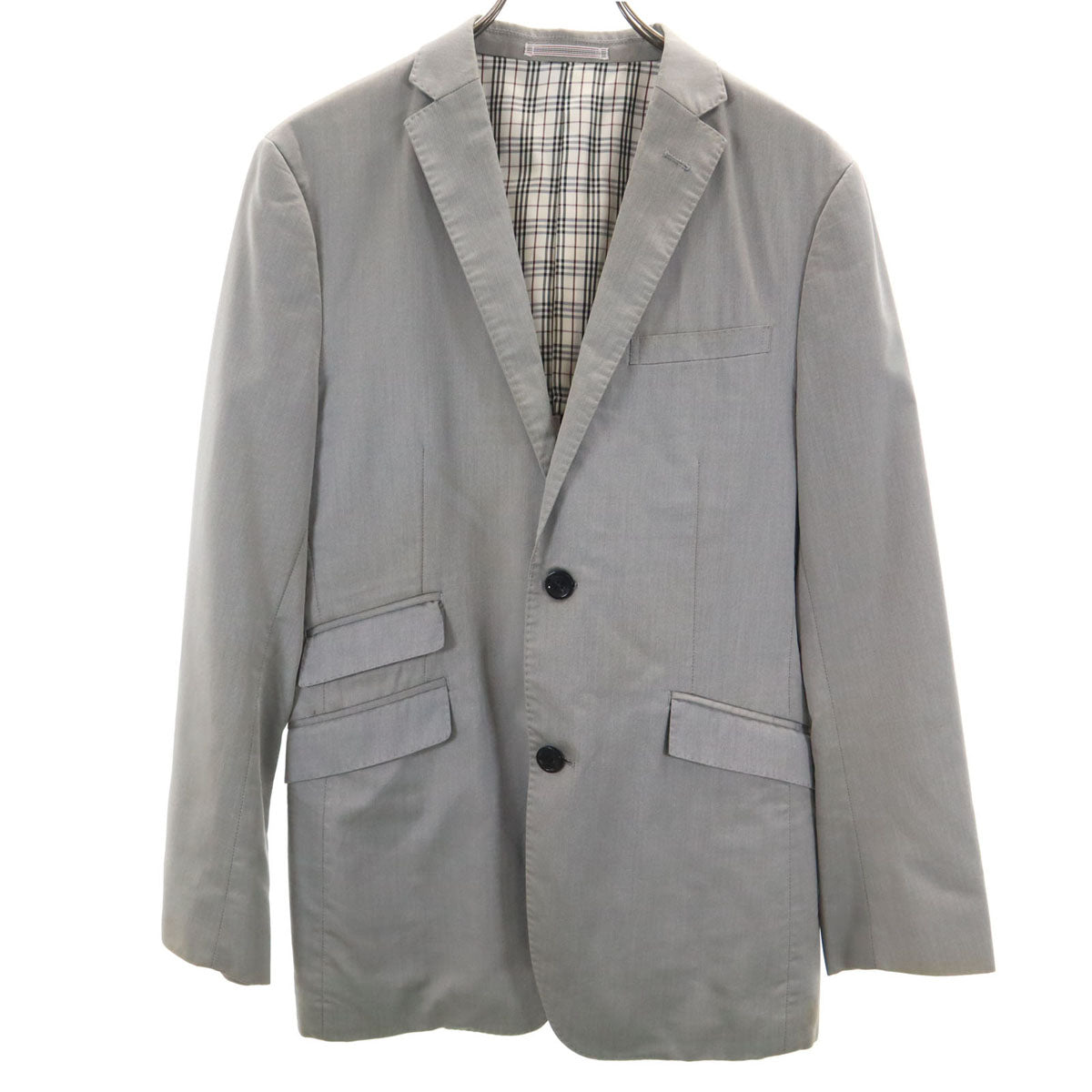 BURBERRY BLACK LABEL バーバリーブラックレーベル テーラードジャケット M グレー 三陽商会 メンズ