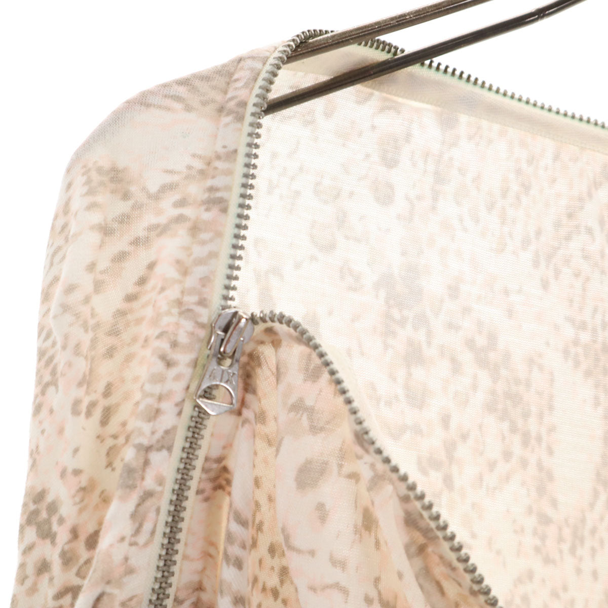 ARMANI EXCHANGE アルマーニエクスチェンジ パイソン柄 7分袖 カットソー S アイボリー系 レディース