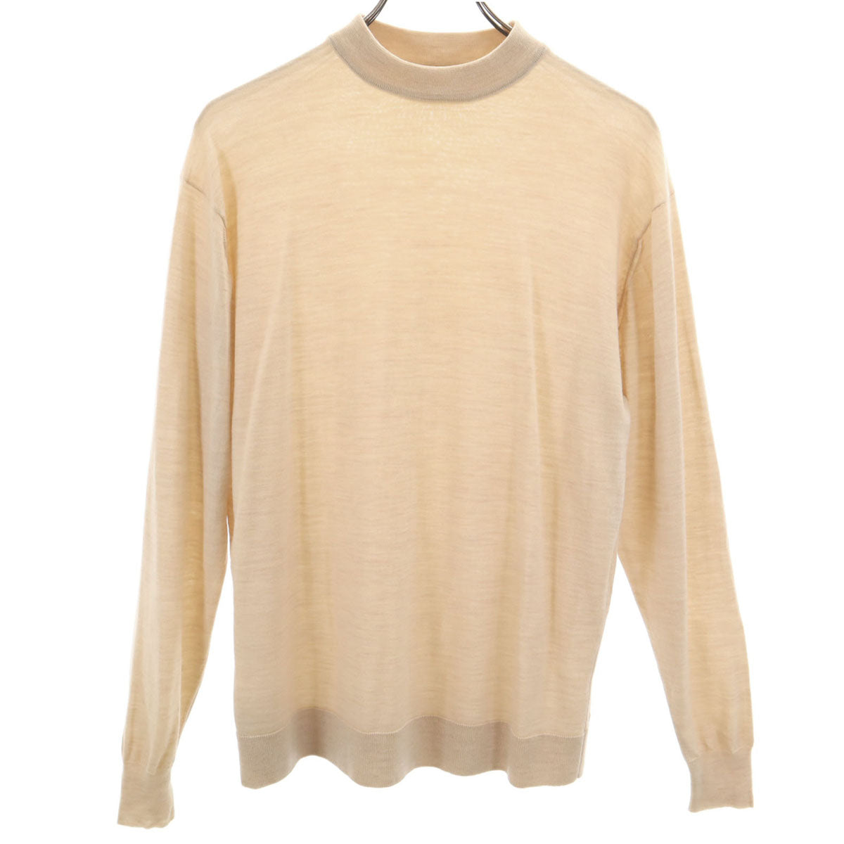Pringle プリングル 80s 90s スコットランド製 オールド 長袖 ハイゲージ ニット 42 ベージュ セーター メンズ