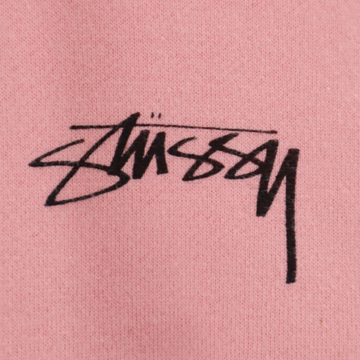 STUSSY ステューシー バックロゴ 長袖 スウェットパーカー M ピンク 裏起毛 メンズ