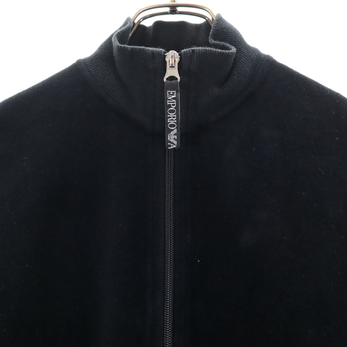 Emporio Armani エンポリオアルマーニ ベロア ジャケット S ブラック UNDER WEAR レディース