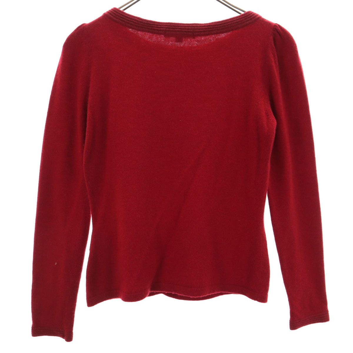 BURBERRY LONDON バーバリーロンドン カシミヤ100% 長袖 ボートネック セーター 1 レッド系 三陽商会 ニット レディース