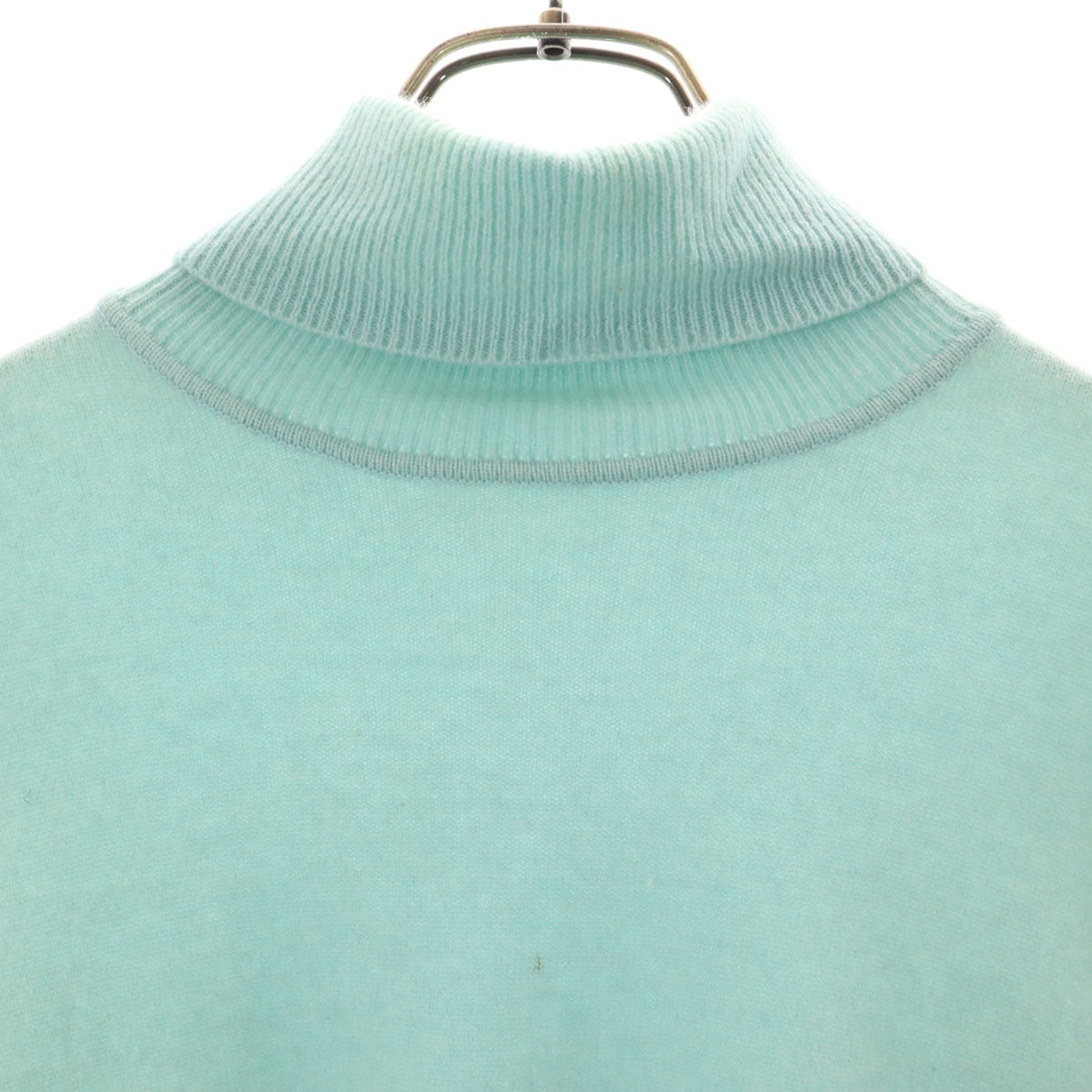 LANVIN COLLECTION ランバン コレクション カシミヤ100% 長袖 タートルネック セーター 38 ミント系 ニット レディース