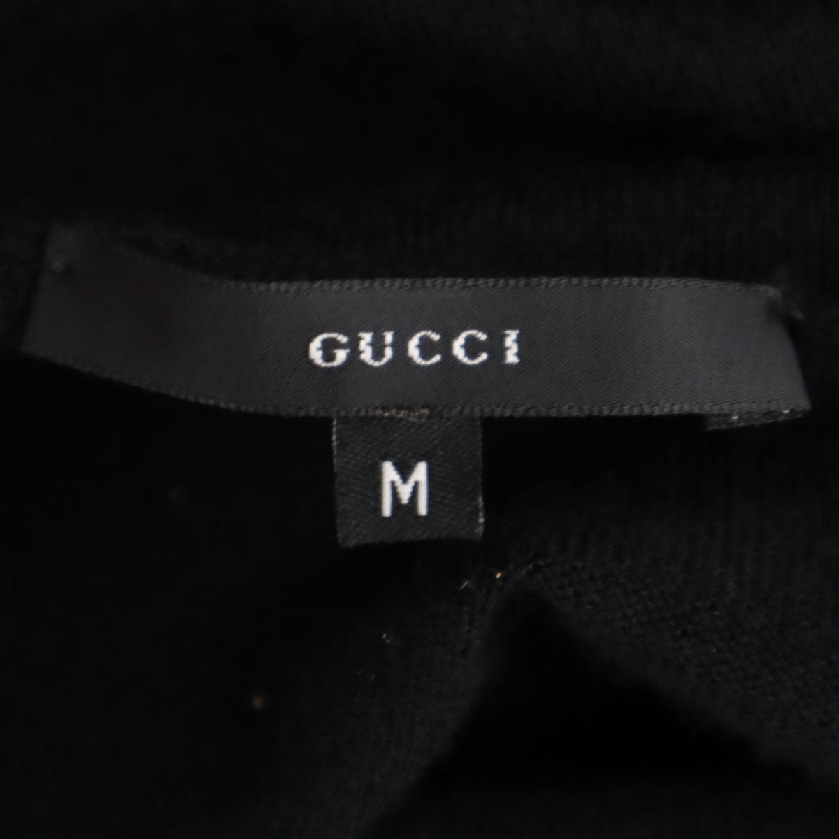 GUCCI グッチ カシミア ノースリーブ ニット M ブラック レディース