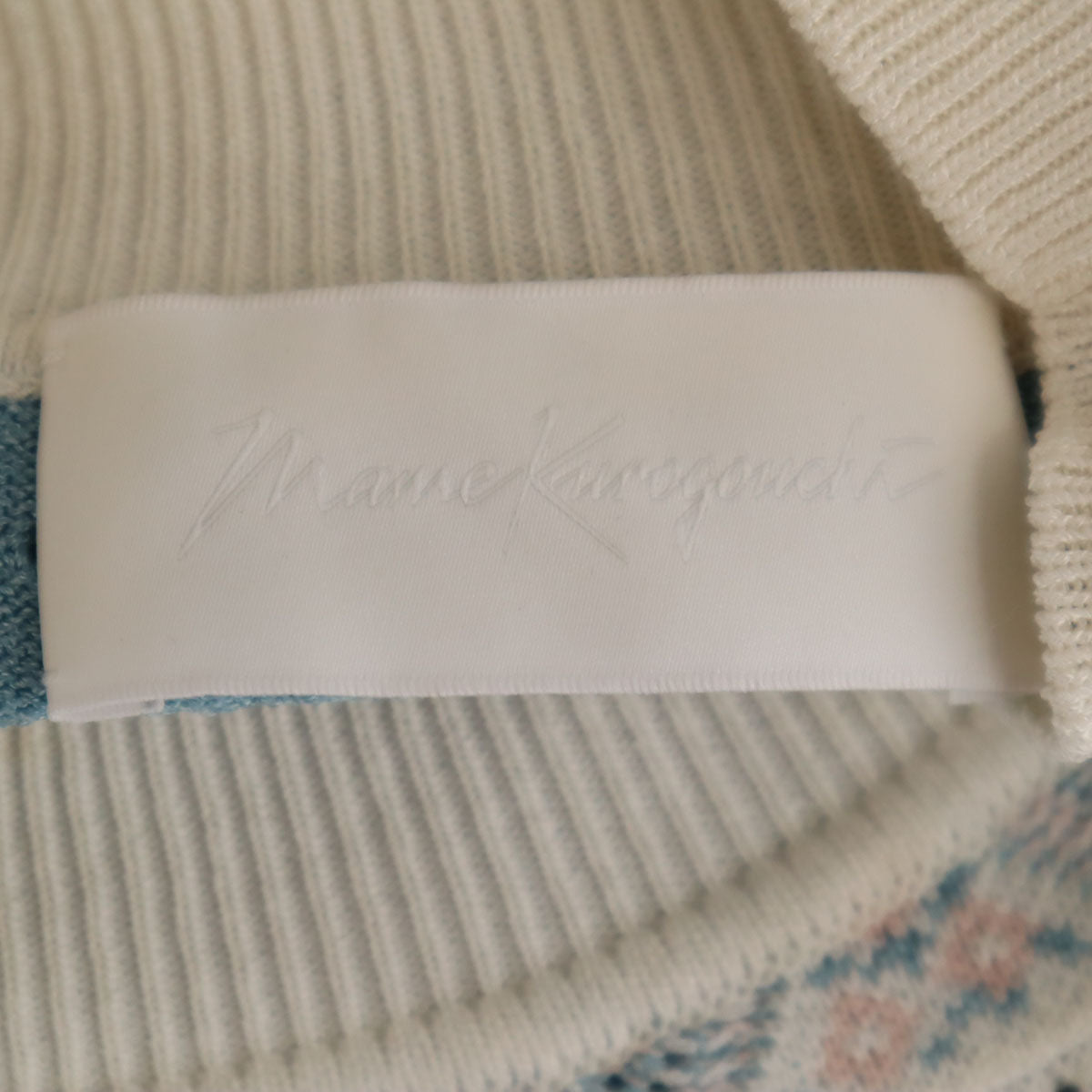 Mame Kurogouchi マメ クロゴウチ 日本製 半袖 ニット 1 ホワイト系 レディース