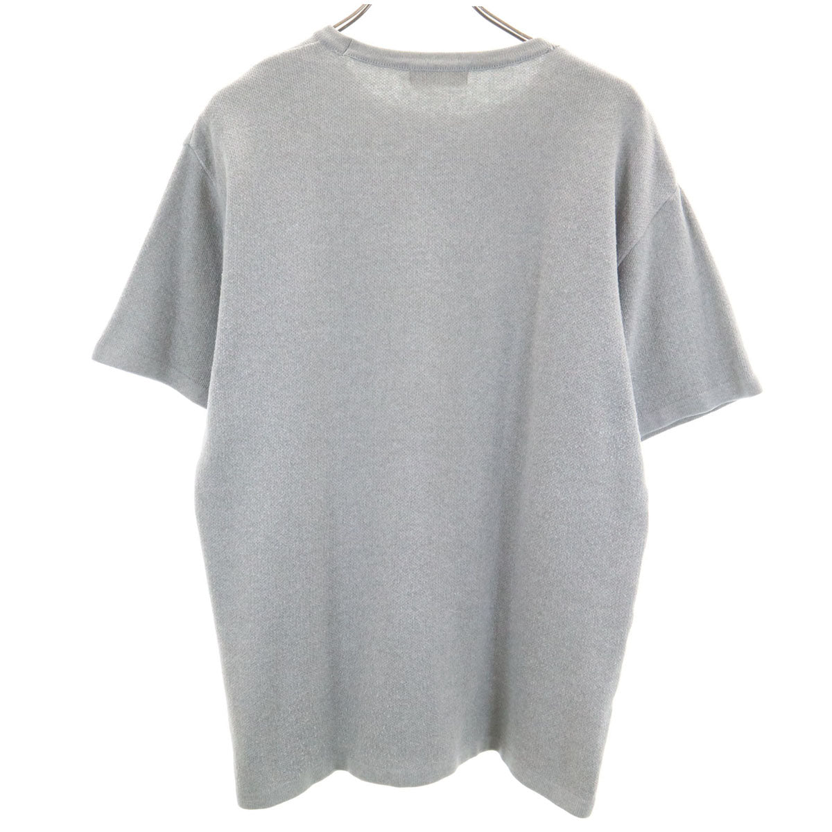 A BATHING APE アベイシングエイプ 日本製 半袖 ニット L グレー系 メンズ