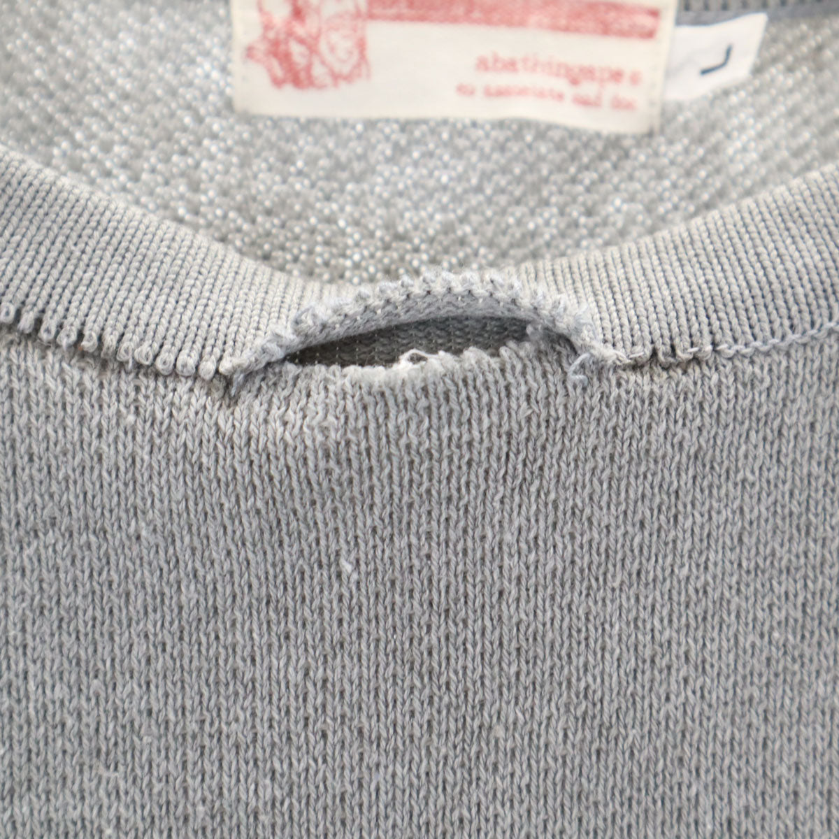 A BATHING APE アベイシングエイプ 日本製 半袖 ニット L グレー系 メンズ