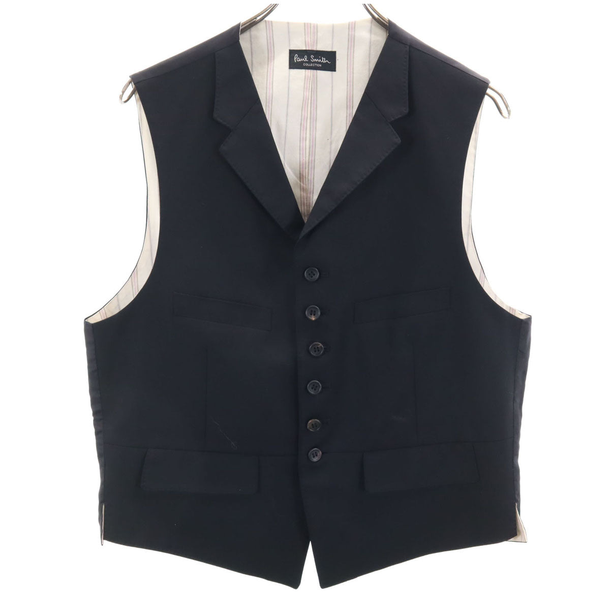 Paul Smith ポールスミス 日本製 ベスト 94/82/170 ブラック メンズ