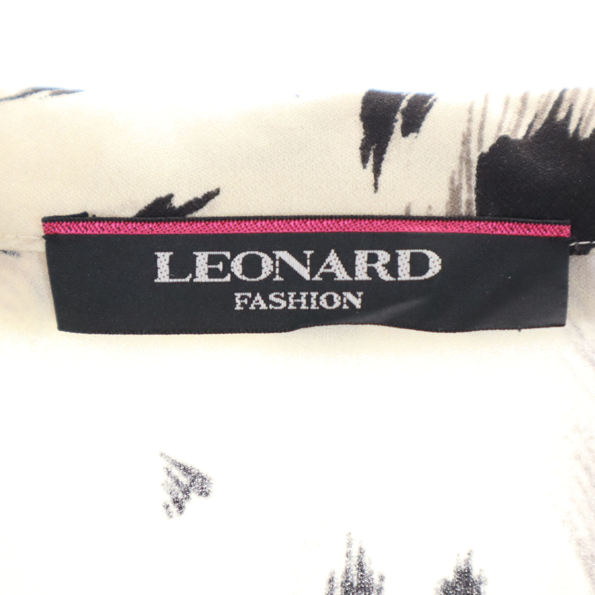 LEONARD レオナール 日本製 総柄 ジャケット 42 アイボリー レディース