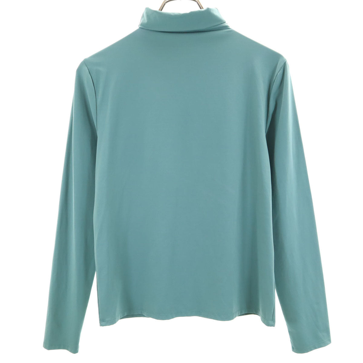 ARMANI EXCHANGE アルマーニエクスチェンジ 90s オールド 長袖 ハイネック カットソー L グリーングレー系 ストレッチ レディース