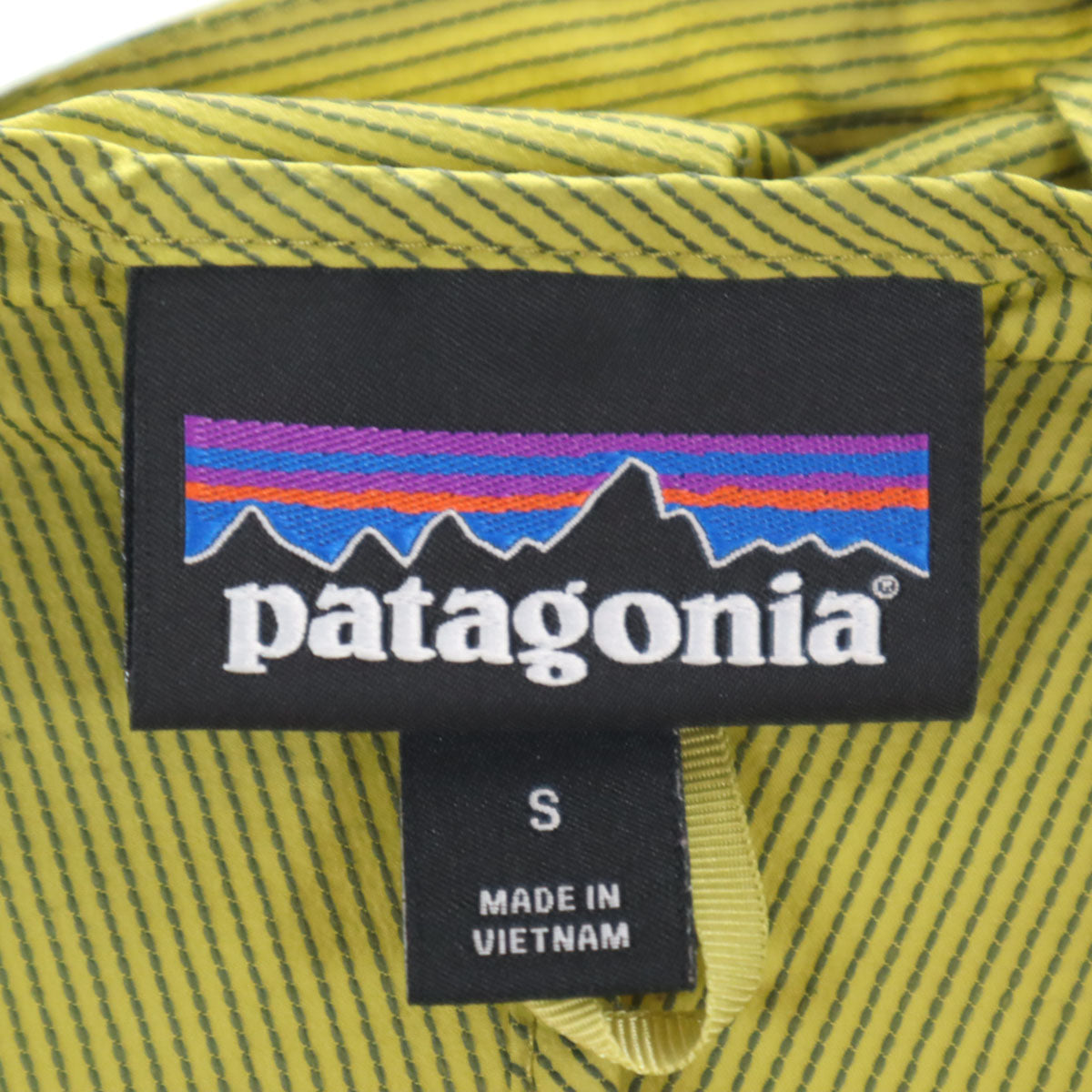 patagonia パタゴニア フーディニ エア ジャケット S 黄緑系 アウトドア 24010FA23 ポケッタブル メンズ