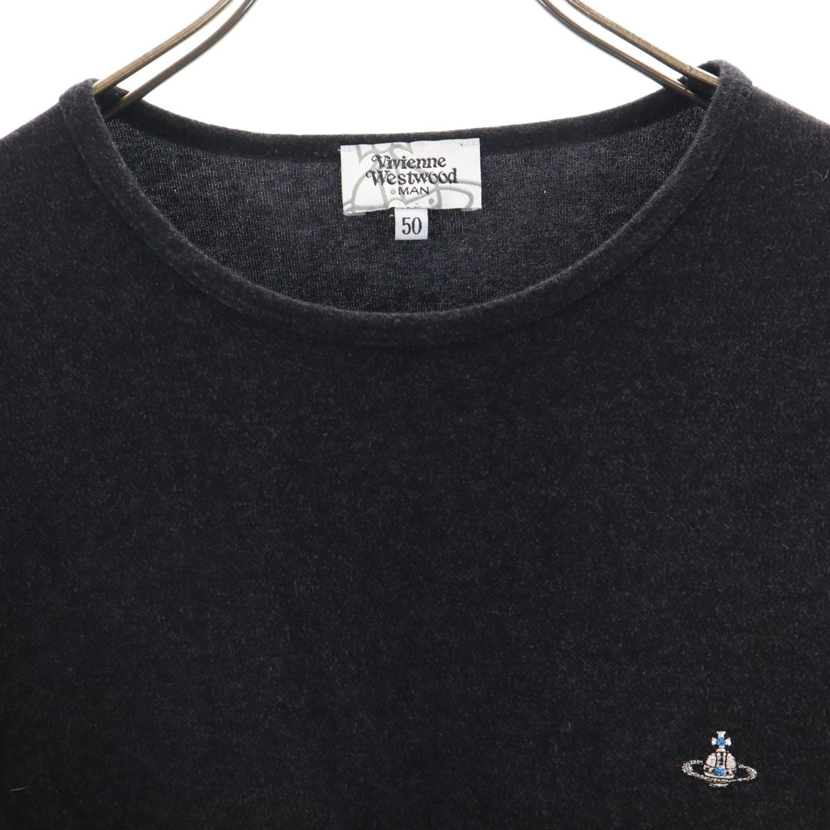 Vivienne WestwoodMAN ヴィヴィアンウエストウッドマン 日本製 長袖 Tシャツ 50 ブラック系 ロンT メンズ