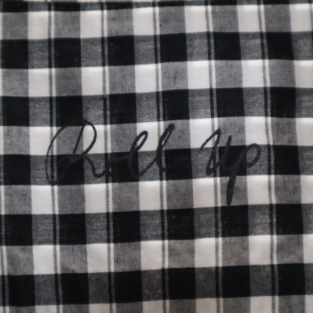 PORTER CLASSIC ポータークラシック 日本製 ギンガムチェック 長袖 ROLL UP シャツ L ブラック メンズ