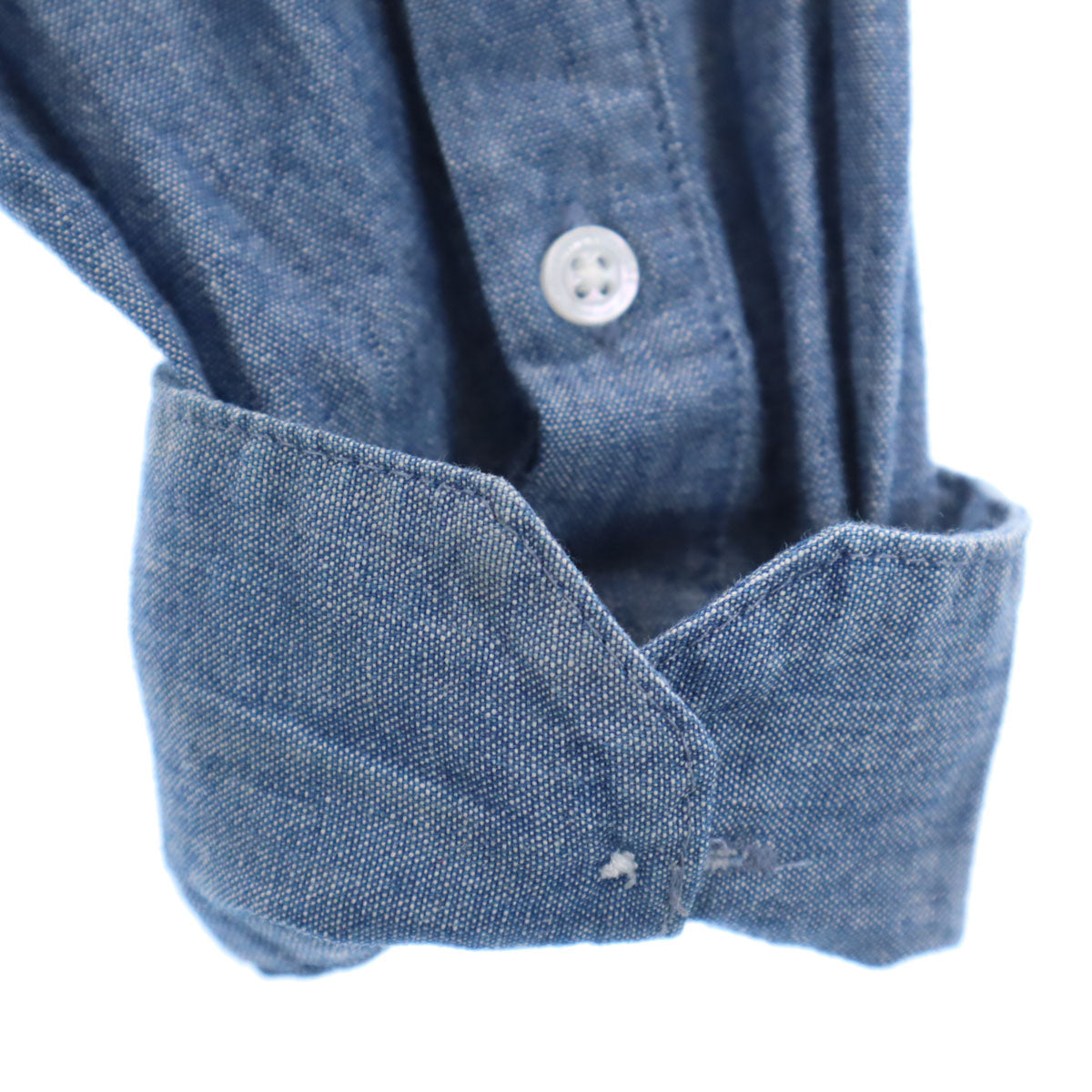 ARMANI EXCHANGE アルマーニエクスチェンジ 長袖 シャンブレーシャツ XS 青紺 メンズ