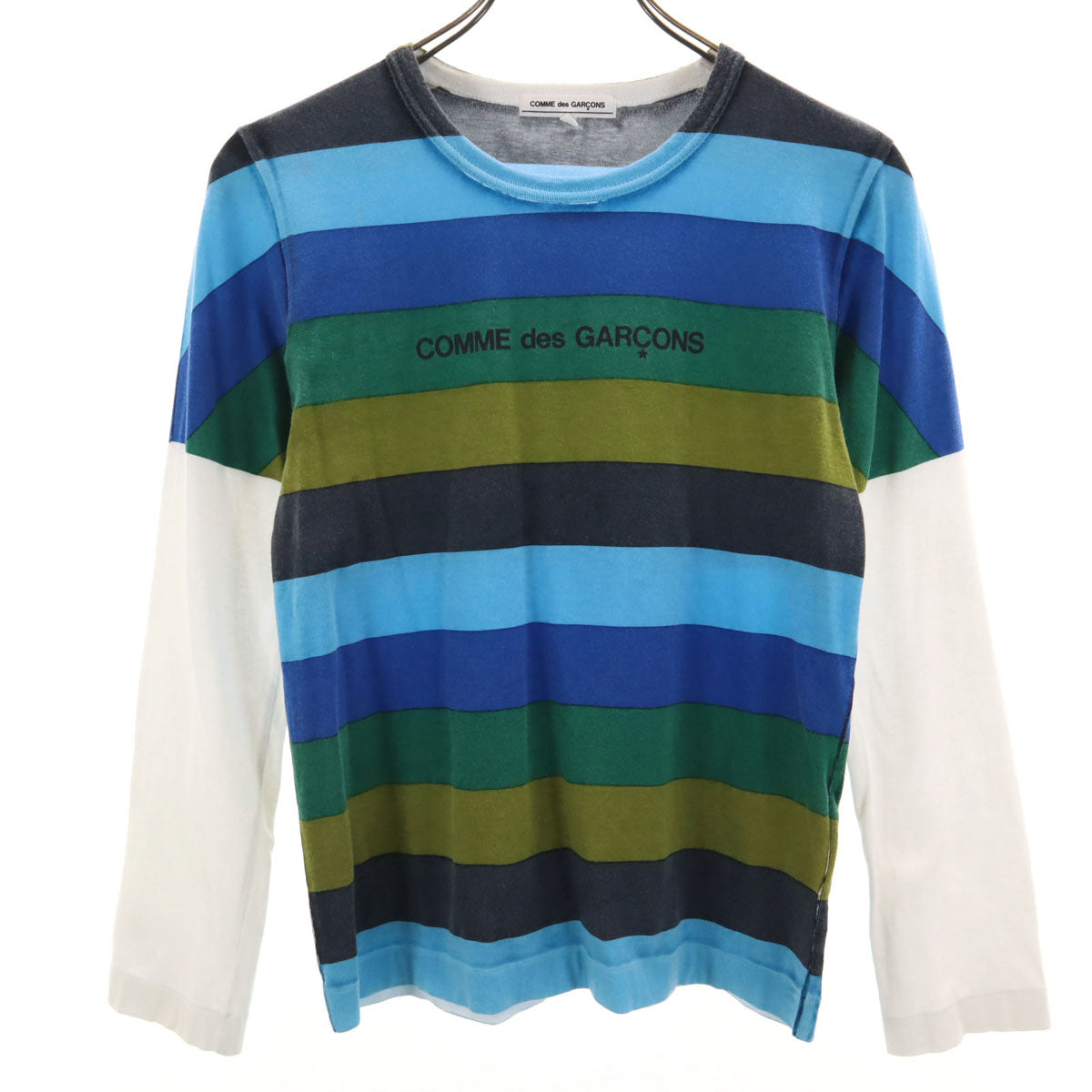 COMME des GARCONS コムデギャルソン 日本製 ボーダー柄 長袖 Tシャツ S マルチ ロンT レディース