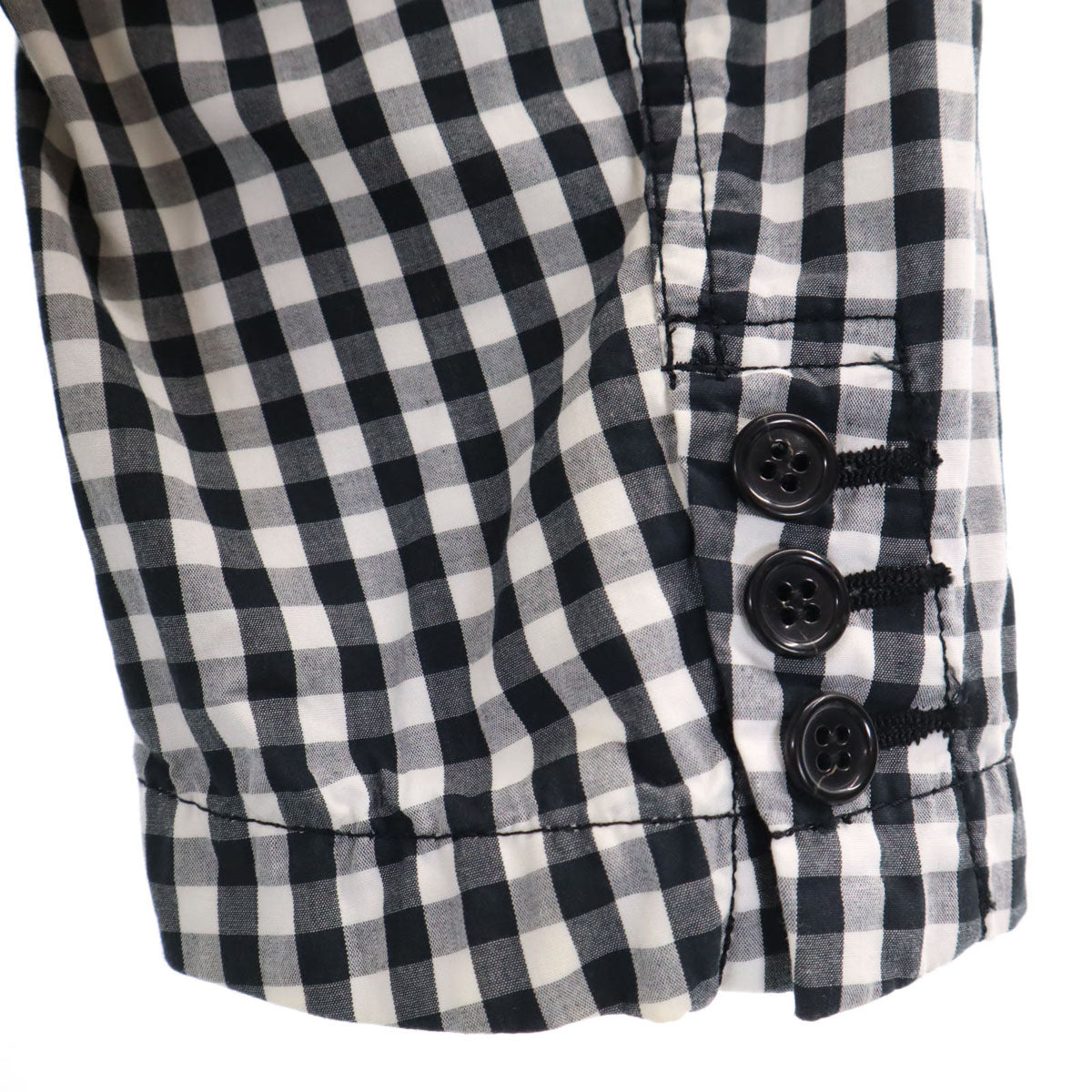 BLACK COMME des GARCONS ブラックコムデギャルソン 日本製 チェック柄 ジャケット M ホワイト レディース