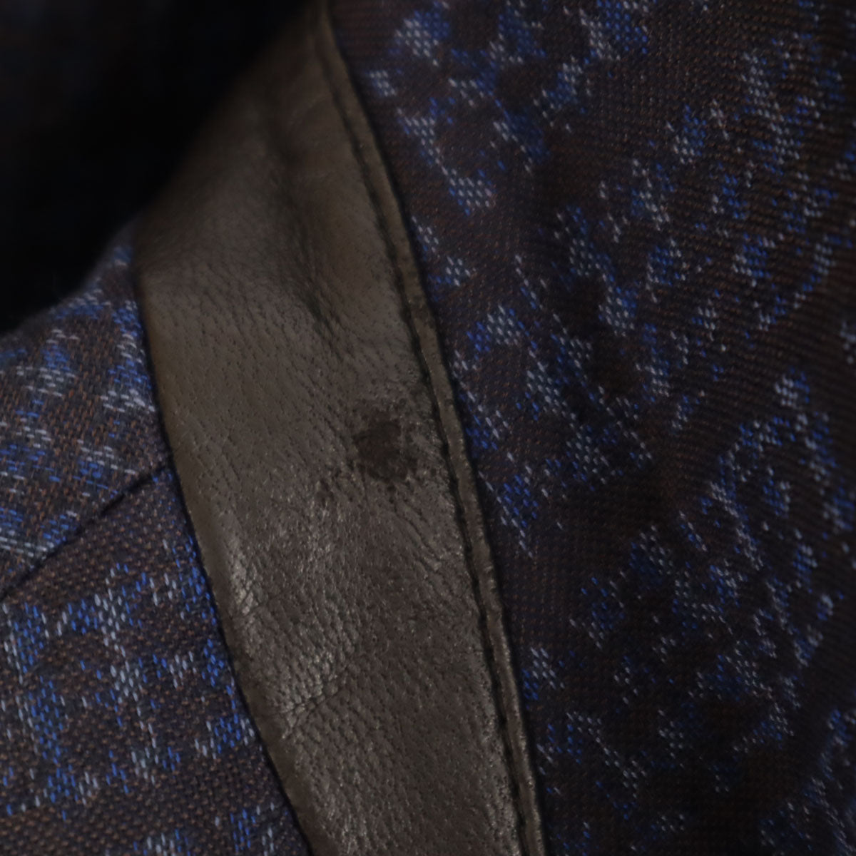 LANVIN LA COLLECTION ランバンコレクション 日本製 リネンブレンド チェック柄 ジャケット 48 ネイビー系 メンズ