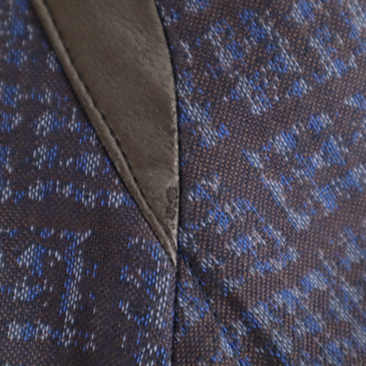 LANVIN LA COLLECTION ランバンコレクション 日本製 リネンブレンド チェック柄 ジャケット 48 ネイビー系 メンズ