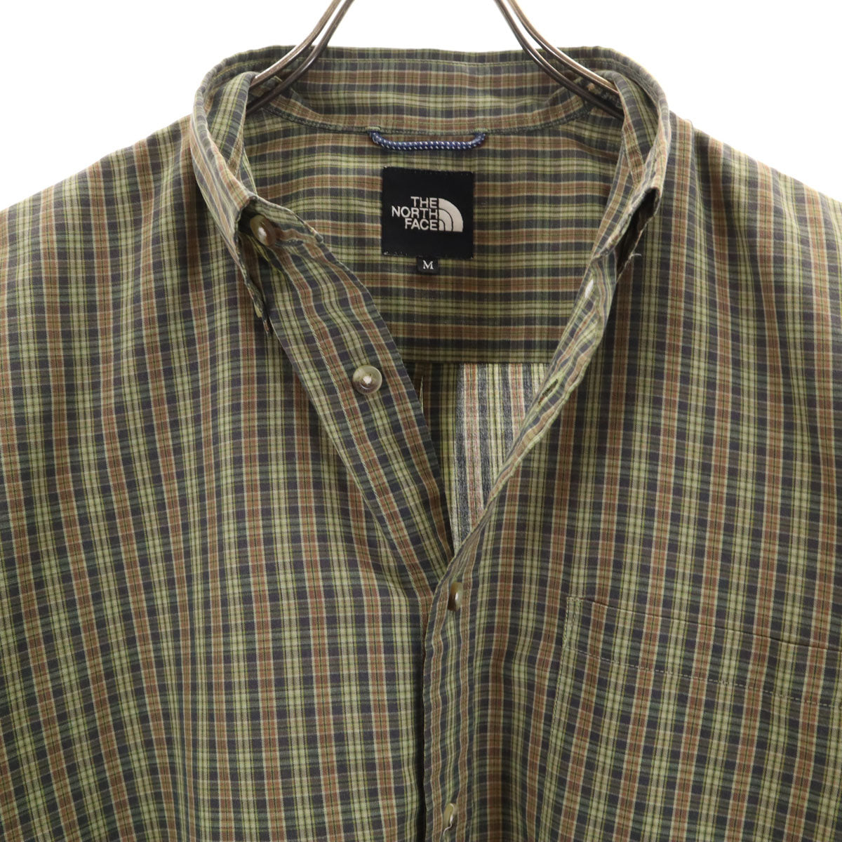 THE NORTH FACE ノースフェイス 長袖 ボタンダウンシャツ M オリーブ系 アウトドア NT26407 メンズ