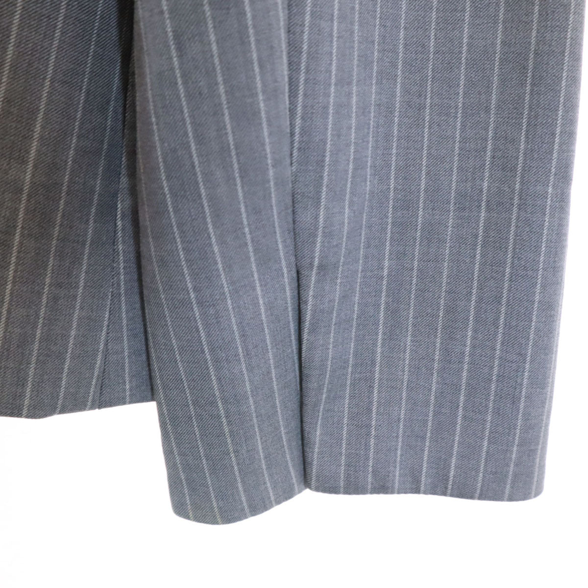 銀座マギー ストライプ柄 ロロピアーナ スカートスーツ 上下 セットアップ 42 グレー x Loro Piana レディース