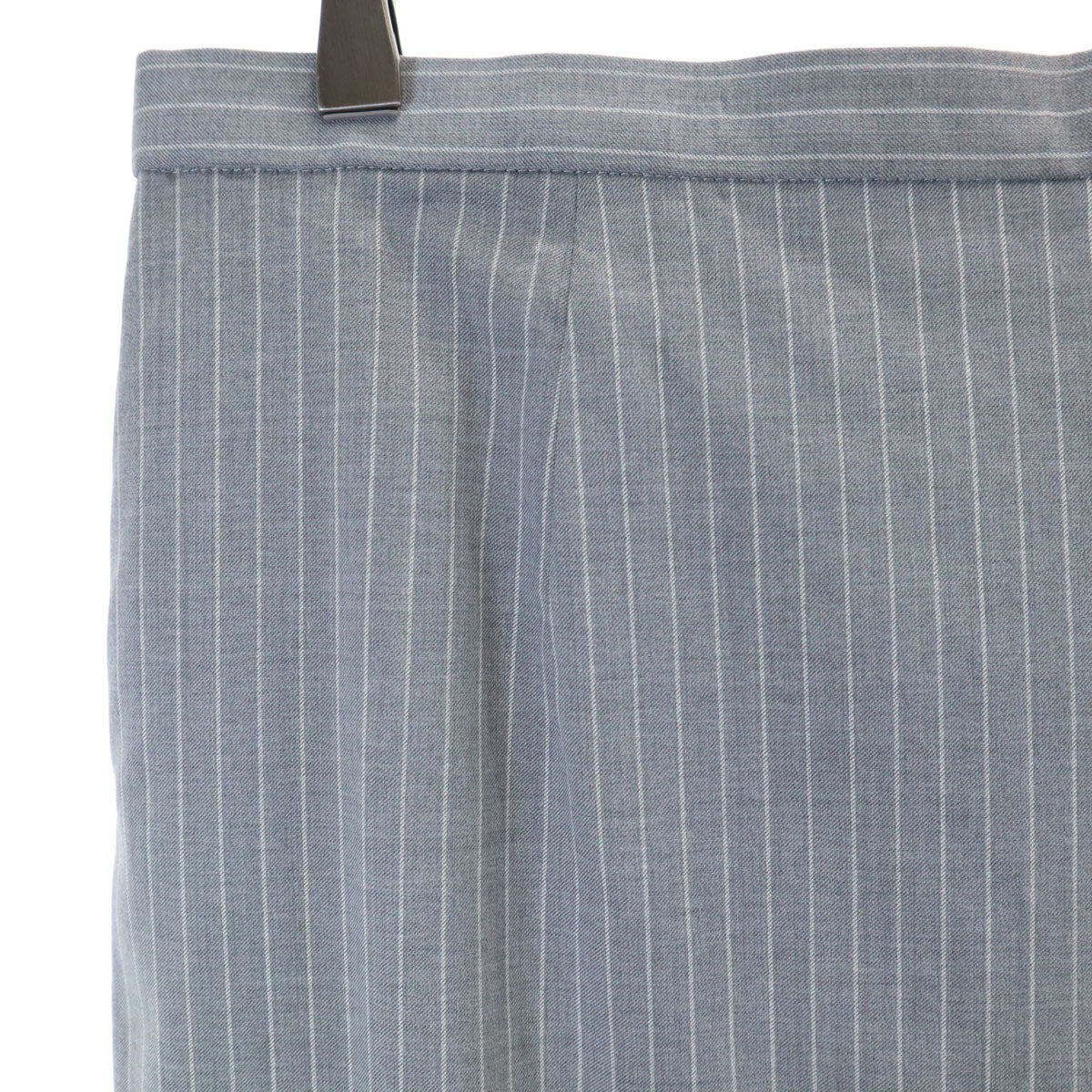 銀座マギー ストライプ柄 ロロピアーナ スカートスーツ 上下 セットアップ 42 グレー x Loro Piana レディース