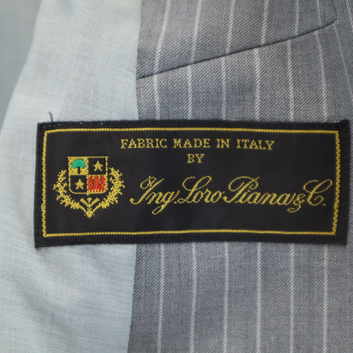 銀座マギー ストライプ柄 ロロピアーナ スカートスーツ 上下 セットアップ 42 グレー x Loro Piana レディース