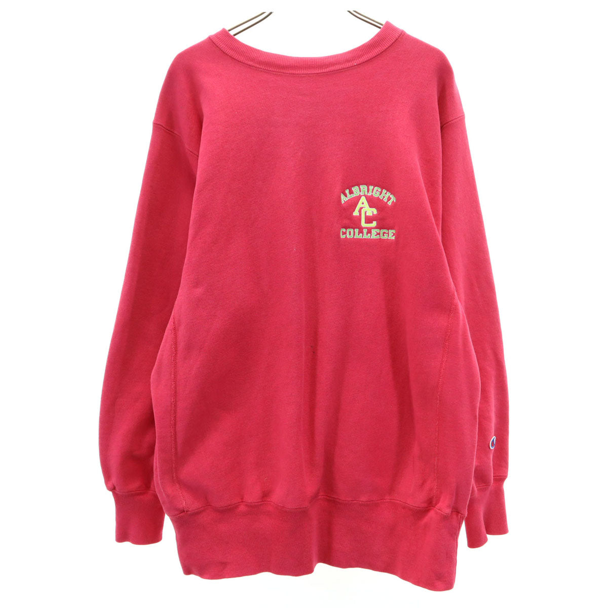 Champion チャンピオン 90s USA製 刺繍タグ オールド 長袖 リバースウィーブ スウェット トレーナー L ピンク メンズ