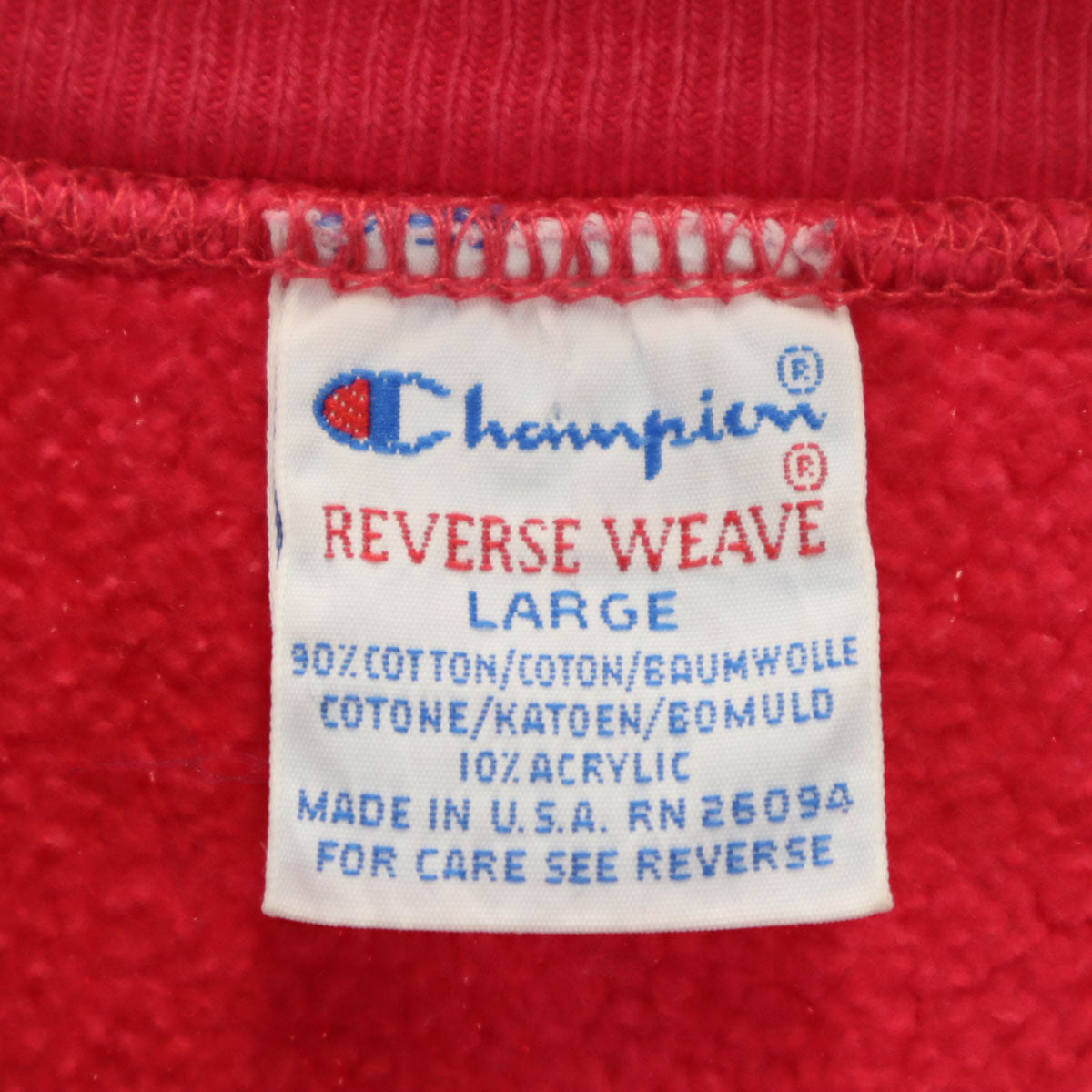 Champion チャンピオン 90s USA製 刺繍タグ オールド 長袖 リバースウィーブ スウェット トレーナー L ピンク メンズ