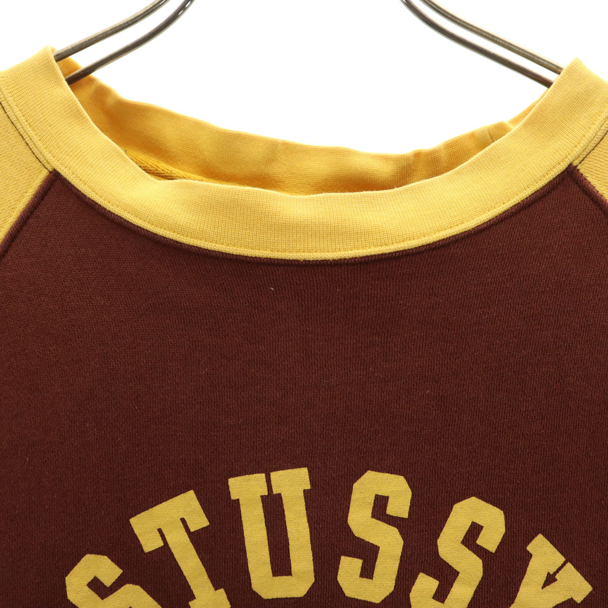 STUSSY ステューシー 90s 紺タグ オールド 長袖 スウェット トレーナー L ブラウン メンズ