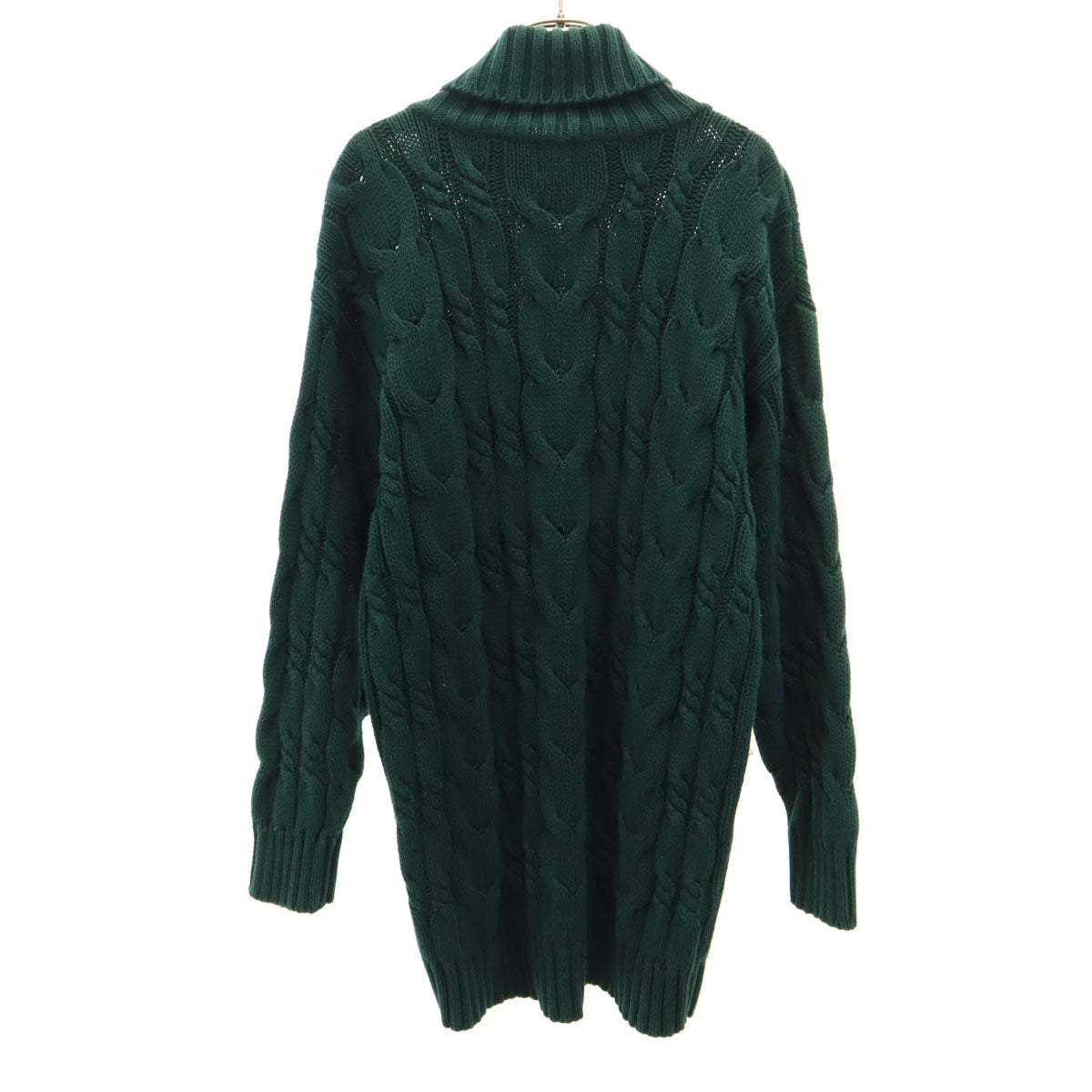 GAP ギャップ 90s オールド 長袖 タートルネック ケーブル セーター M 深緑 ニット メンズ