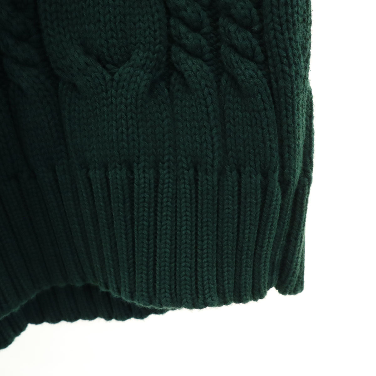 GAP ギャップ 90s オールド 長袖 タートルネック ケーブル セーター M 深緑 ニット メンズ